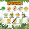 IVOXEX Dinosaur Toys,Dinosaur Sound Book with Pack of 12 Toy Figures,Realistic Roars,Interactive Perfect for Kids Dinosaurs Educational Toys for 3 4 5 6Year Old Boys&Girls
