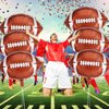 27 Inch Football Balloons,6 Pcs Football Foil Balloons,Super Bowl Balloons,Football Party Balloons for Super Bowl Decor Tailgate Game Day Football Sport Themed Birthday Party Decorations Supplies
