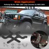 Rear Bar Pin Flag Nut Kits for Jeep - Fix Rear Upper Shock Mount, Suitable for 1984-2001 Cherokee XJ-1082 4WD 2WD (Black, 2-Set)