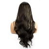 MocNeavian Dark Brown Golden Ombre Wigs 29 Inches Long Wavy Wigs for Women Middle Part Ombre Natural Looking Synthetic Heat Resistant Fiber Wig Women's Wigs for Daily Use Women's Charming Wigs
