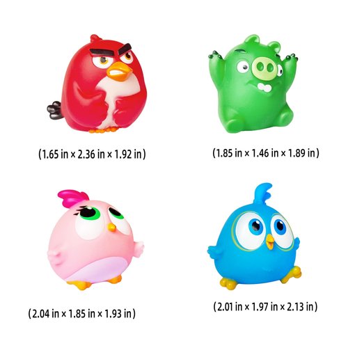 ROLOSO Newly Licensed Angry Birds Toys Collectible 13 Action Figures Flock Pack Playsets Sets Pig City Strike 2 Takedown Space Planet Movie Kids Game Boys Girls Red Bomb Gift Box