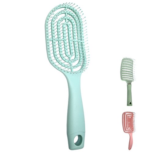 Curved Vented Detangling Hair Brushes, Wet Dry Detangler Hair Brushes, Fast Drying Styling Massage Hairbrush for Women, Men or Kids,WARM EF Detangling Brush for Long,Thick,Tangled Hair (blue)