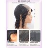 Apeasex Glueless Wigs Human Hair Pre Plucked Pre Cut Wear and Go Curly Human Hair Wig Short Curly Bob Wig Human Hair Side Part Deep Wave Lace Front Wigs for Black Women 180 Density 12 Inch Closure Wig