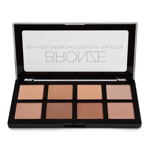 BYS Bronzing Powder Palette - 8 Color Shades - Bronze, Contour, Sculpt, Highlight Makeup Set, Matte & Shimmer Finish