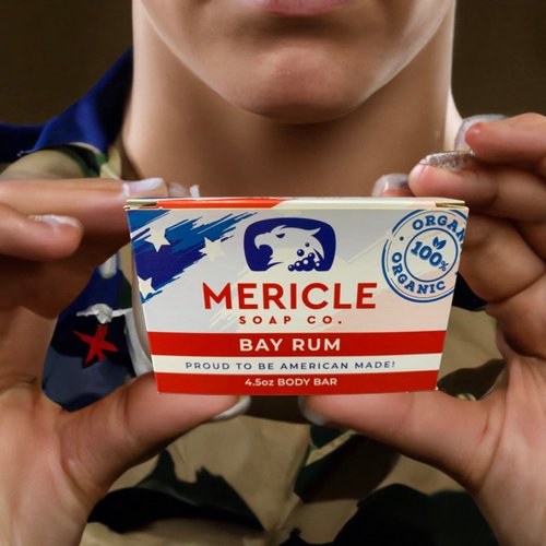 Mericle Soap Co. All Natural Bar Soap, 3 Bar Variety Pack - Black Raspberry Vanilla, Sandalwood Rose, and Bay Rum