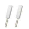 2 Pack Pumice Cleaning Stone with Handle, Toilet Bowl Cleaner Toilet Brush with Non-Slip Long Plastic Handle for Kitchen/Bath/Pool/Household Cleaning （White）