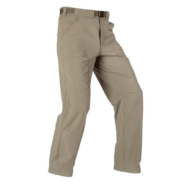 FREE SOLDIER Men's Outdoor Cargo Hiking Pants with Belt Lightweight Waterproof Quick Dry Tactical Pants Nylon Spandex (Sand 34W/30L)