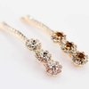 4 PCS Women Lady Crystal Hairpins Rhinestone Elegant Flower Hair Snap Clip Hair Pin Clamps Accessories Bobby Pin Headwear