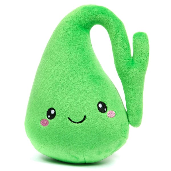 nerdbugs Gallbladder Plush- Who You Gonna Gall? Stone Busters! -Gallbladder Removal Stuffed (Plush) Organ Toy/Get Well Gift/GI Surgery Health Education Toy/Gift for Med Students, Nurses, Doctors
