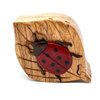 Lady Bug - Secret Wooden Intarsia Puzzle Box - Handcrafted from Natural Exotic Woods