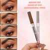 Microblading Eyebrow Pencil - Brow Pencil Black For Women - 2-in-1 Dual-Ended Pen with 4-Fork Tip & Eyebrow Brush for Effortlessly Natural-Looking Brows Brow Pencil (Natural Black)
