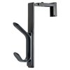 Officemate Double Coat Hooks for Cubicle Panels, Adjustable 1.25-3.5 Inch, Charcoal (22005)