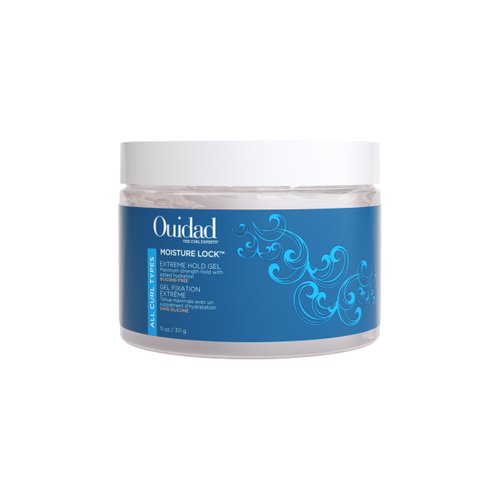 Ouidad Moisture Lock Extreme Hold Hair Gel - 11 oz, Maximum Hold Hair Gel for Women & Men, Infused with Aloe, Flaxseed Oil & Black Castor Seed Oil, Hydrating Curly Hair Gel, All Curl Types