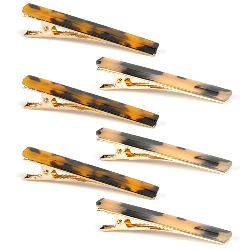 Cobahom 6 Pack Hair Clips for Styling Duckbill Hair Clips Leopard Print Hair Clips Metal Duck Tee...