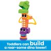 Mega BLOKS Fisher-Price Toddler Building Blocks Toy Set, Squeak ‘n Chomps Dinos with 24 Pieces, 4 Buildable Animals, Ages 1+ Years