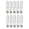 Pack of 10 – 100 Watt JDE11 Halogen candelabra bulb–100W T4 120V Light Bulbs-Clear Finish- E11 Mini-Candelabra Base T4 Bulb–Dimmable-Warm White Color– Q100CL/MC, for Chandeliers, Pendants, Table Lamps