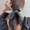 Silk Satin Bow hair Scrunchies for Women Girls Elastic Bowknot Hair Ties for Women Bowknots Hair Tie Hair Bows Ponytail Holder Bows hair Accessories Bow Scrunchie 3 Pcs