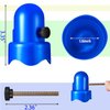1.5”Diameter Trampoline Enclosure Pole Caps with Screw Thumb for Trampoline Net Hook, 8 Pieces Safety Trampoline Pole Caps (Blue 6pcs)