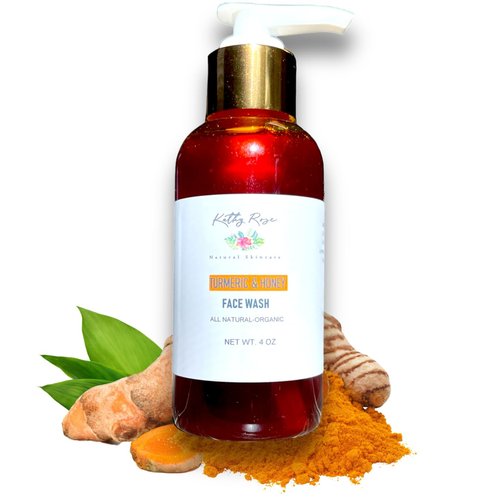 Kathy Rose Naturals Turmeric Manuka Face Wash Cleanser, 100% All Natural Turmeric Face Soap For Dark Spots, 4 oz