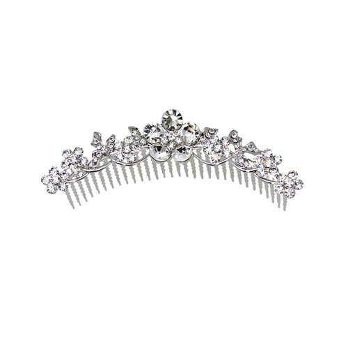 Faship Gorgeous Clear Rhinestone Crystal Floral Hair Comb Bridal Wedding Party