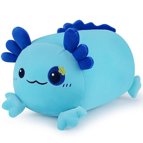 Axolotl Plush Toy-13'' Blueberry Axolotl Plush Stuffed Animal, Axolotl Plush Pillow, Cute Soft Plush Axolotl Plushie Stuffed Toys, Axolotl Plush Pillows Toy Decoration Gift for Kids Girls Boys