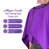 Allegro Combs Hair Cutting Cape Haircut Barber Apron Hair Stylist For Men Hair Cape Kids Cutting Adjustable Water Resistant One-Size-Fits-All 46 X 60 In. 1 Pc. (Purple)