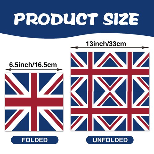 40Pcs British Party Napkins British National Day Theme Party Paper Napkins Disposable Party Napkins Set England Flag Paper Luncheon Napkins British Theme Party Supplies