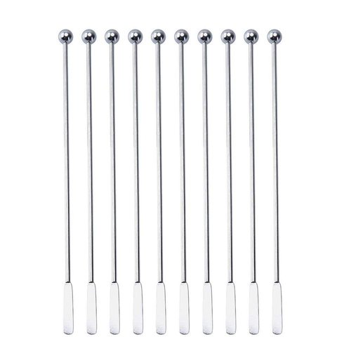 20 pcs Stainless Steel Coffee Beverage Stir Sticks Cocktail Stirrers Drink Swizzle Stick 7.4" Swizzle Stick Picks Tools