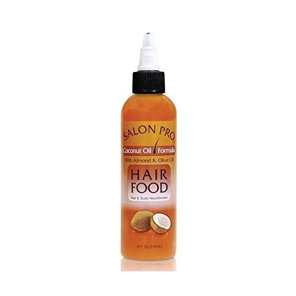 Salon Pro [Coconut Oil Formula with Almond & Olive Oil Hair Food 4 Oz