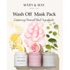 Mary&May Vegan Cica Tea Tree Soothing Wash Off Pack - Natural Centella Clay Mask for Sensitive Skin, Relieves Irritation, Cleanses Pores, and Hydrates, 4.4oz.