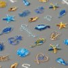 5D Embossed Seashell Starfish Nail Art Stickers Self- Adhesive Nail Decals Ocean Theme Nail Art Supplies for Nail Decorations Marine Life Summer Acrylic Nails Adhesive Slider for Women DIY Manicure