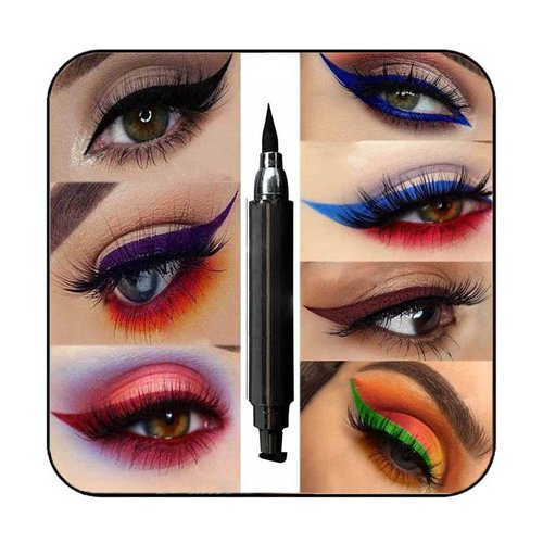 Edanta Matte Eyeliner Stamp Highly Pigmented Eye Liner Waterproof Sweatproof Eyeliners Long Lasting Sparkling Eyes Makeup for Party Cosplay Prom Pack of 1 (E-Black)