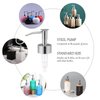 Refillable 32oz Dispenser Plastic Bottle 2pack with Steel Pumps, 1 Liter Crystal Clear Multi-Use Empty Container with Funnel for Shampoo, Conditioner, Body Wash, Liquid Hand Soap, Lotion