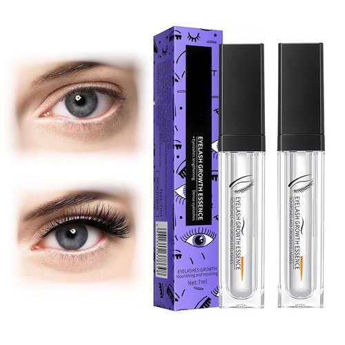 Eyelash Growth Serum, Eyelash Serum Curling and Beautiful Eyelash, Lash lash Serum Enhancing Serum for Longer, Fuller Thicker and Not Easy to Fall Off, 2 Pack