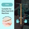 HYTOOS 3mm Inverted Cone Cuticle Clean Nail Drill Bit, Titanium Series Russian Diamond Nail Bits Professional Safety Under Nail Cleaner for Cuticle Dead Skin, Electric Nails Accessories, Fine