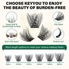 Lash Clusters 144pcs Individual Lashes D Curl 10mm Eyelash Clusters KEYYOU Air Touch Cluster Lashes Super Lightweight Soft Wispy Comfortable Easy DIY at Home(Air01-D-18mm)