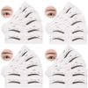 128 PCS Eyebrow Stencil 4 Styles Eyebrows Shaping Stickers Adjustable Eyebrow Grooming Template DIY Brows Guide Makeup Tool