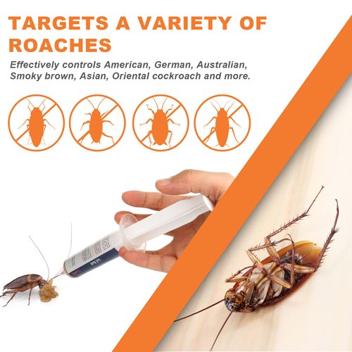 Sumkat Roach Attractant Gel, 1.06 oz Easy-Apply Syringe, Effective Indoor Roach Solution for German, American & Oriental Roaches, Long-Lasting Gel for Home & Kitchen Use