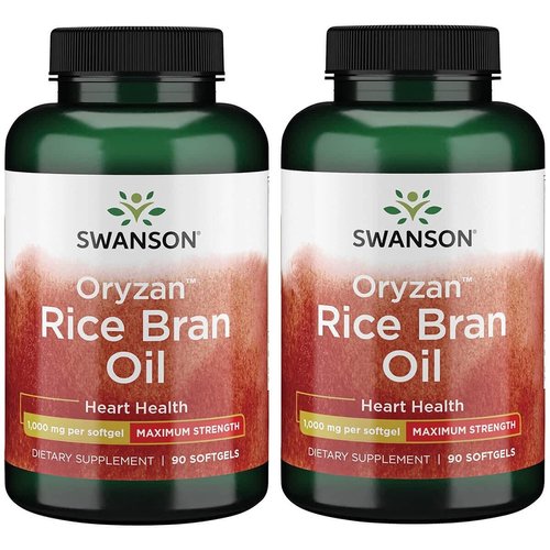 Swanson Maximum Strength Rice Bran Oil Oryzan 1000 Milligrams 90 Sgels (2 Pack)