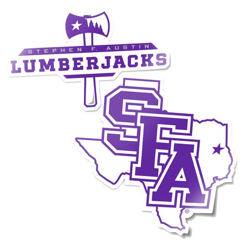Desert Cactus Stephen F. Austin State University SFA Lumberjacks Sticker Vinyl Decal Laptop Water Bottle Car Scrapbook (4 Inch Set V1)