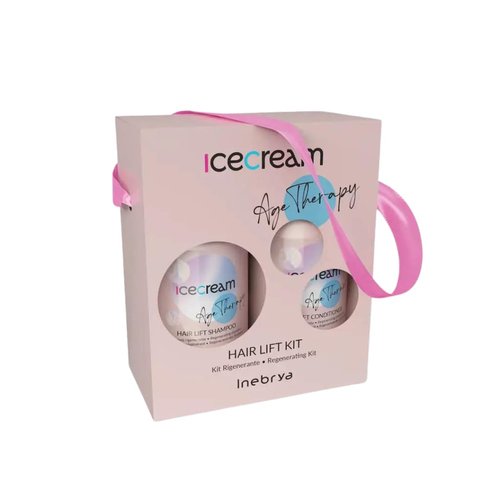 Inebrya Ice Crem Age Therapy Hair Lift Duo: Shampoo & Conditioner Kit for Mature, Treated Hair | 300+300ml