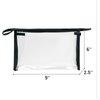 Clear Makeup Bag, BuyAgain Multi-purpose Transparent Waterproof Toiletry Bag with Zipper Travel Cosmetic Pouch Black