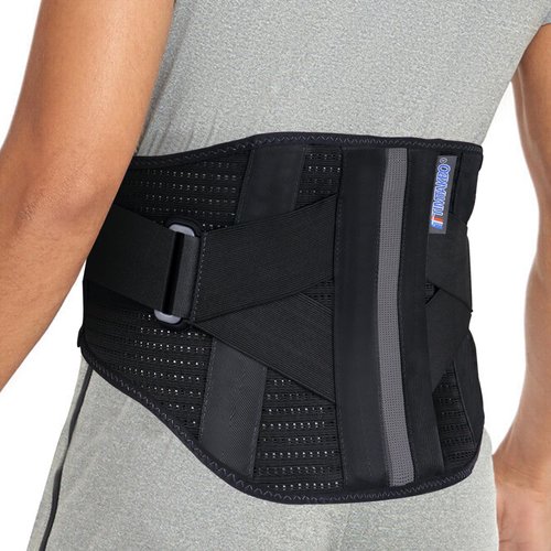 T TIMTAKBO Lower Back Brace W/Removable Lumbar Pad for Men Women Plus Size Herniated Disc,Sciatica,Scoliosis,Waist Pain Relief Lumbar Support Belt(Black-2XL Fit Belly 37.5"-47")