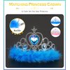 BIBUTY Kids Princess Dress Up Clothes for Little Girls, Pretend Play & Dress Up Costume Set for 3-6 Toddler Little Girls (Pink/Blue)