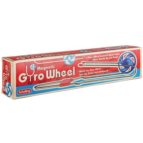 Schylling Classic Retro Magnetic Gyro Wheel Rail Twirler Party Pack Bundle - 3 Pack