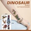 Tuenmofun 24 Sheets Dinosaur Temporary Tattoos for Kids, Individually Wrapped Paper Waterproof Dinosaur Stickers for Boys & Girls Birthday Party Supplies makeup