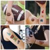 Temporary Tattoo, 60pcs Fake Tattoos Designs, Waterproof Body Art Stickers, Fan Games Event Tattoo Decorations, Party Favors Scholl Reward Prizes Supplies for Boys Girls Women Men 10 Sheets Football