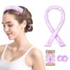 Olaemuo Satin Heatless Hair Curler Set - Overnight Heatless Curls to Sleep in - Heatless Curlers - Heatless Curls Headband - No Heat Soft Hair Curlers to Sleep in - Heatless Curling Rod - Purple