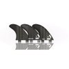 DORSAL Surfboard Fins Thruster 3 Set FCS Compatible Black Medium Carbon Fiber with Honeycomb Hexcore