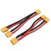 2Packs XT60 Parallel Y Splitter Battery Connector 12AWG Cable Dual Extension Y Splitter Male to 2 Female for RC Quadcopte Multirotors RC LiPo Battery
